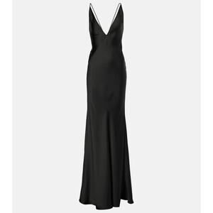 Solace London Murphy Maxi Dress in Black Size 0